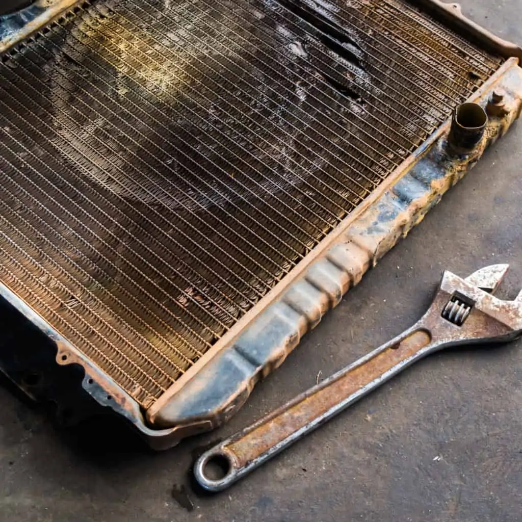 Radiador con corrosion