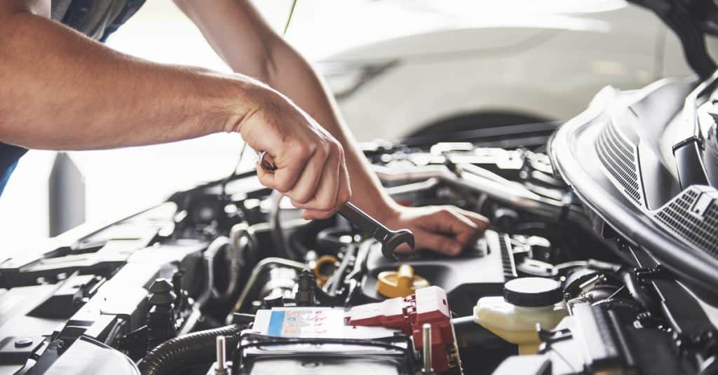 Foto de motor del auto