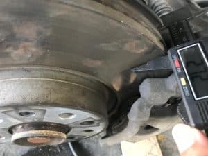 Espesor de un rotor de frenos