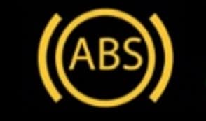 Luz de falla del sistema de frenos antibloqueo ABS