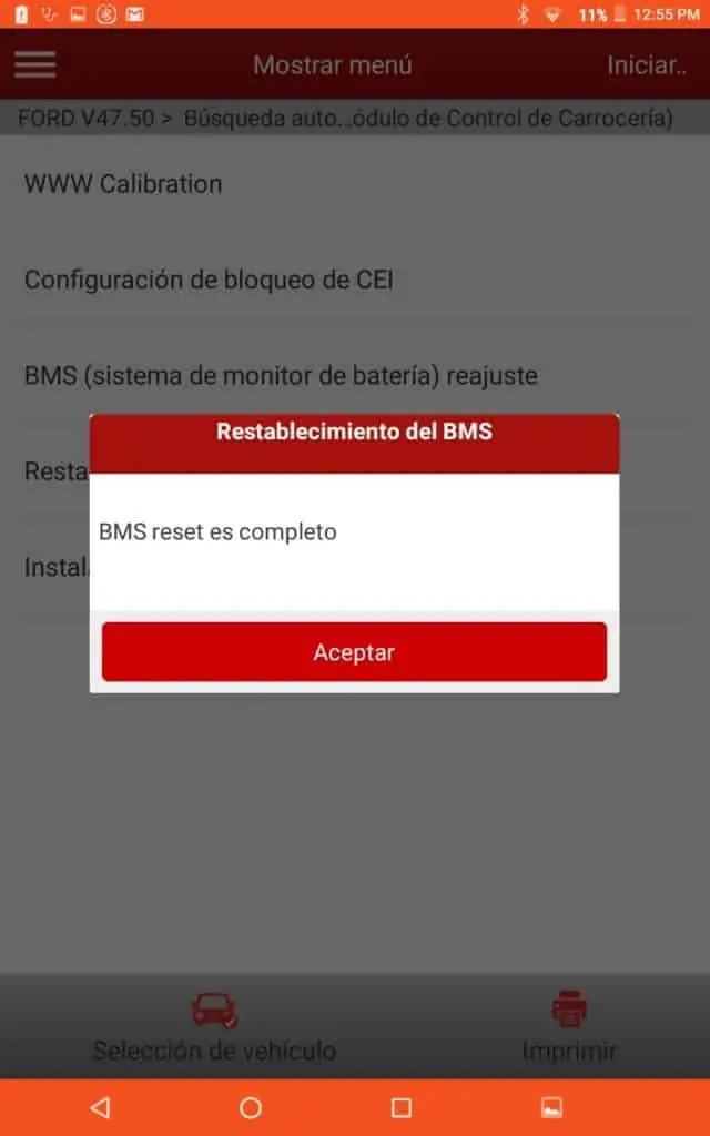BMS reset